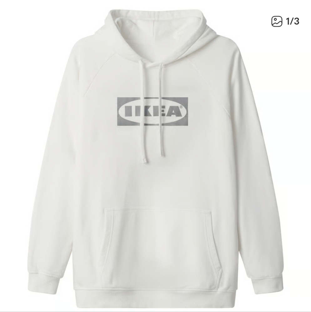 IKEA Classic White Hoodie for Men